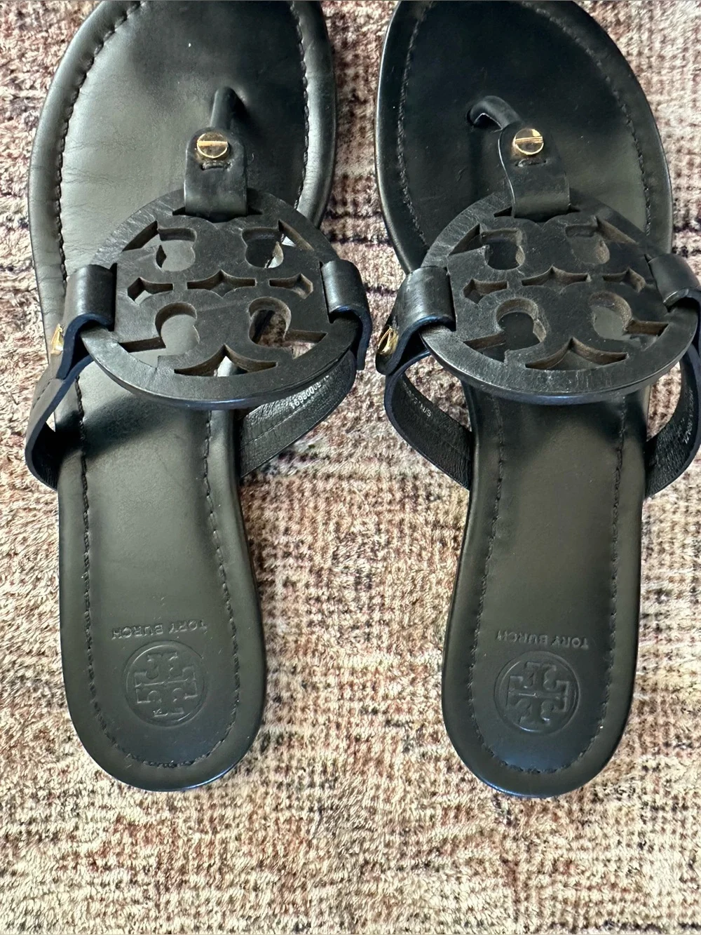 Tory Burch Black Leather Sandals
